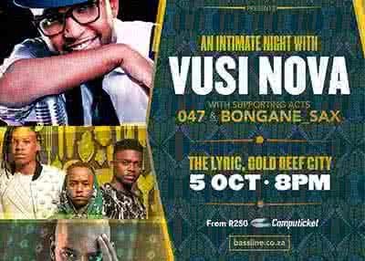 An intimate Night With Vusi Nova at the Lyric - Presented